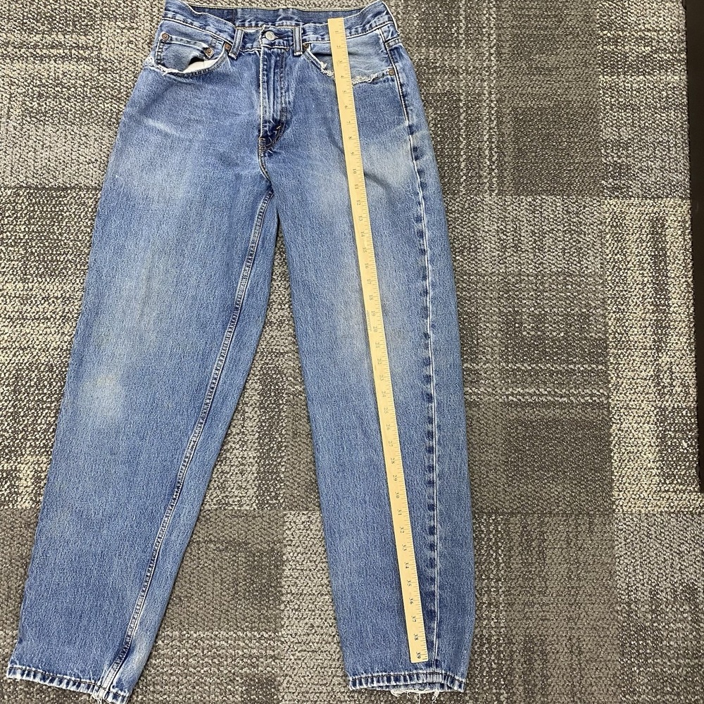 VTG Levis 560 Jeans‎ Mens 32x34 Blue Comfort Fit Tapered Leg distressed - Picture 7 of 16
